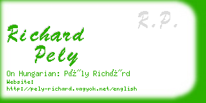 richard pely business card